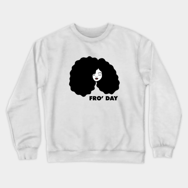 Fro Afro Hair Natural African Woman Crewneck Sweatshirt by logiamerch