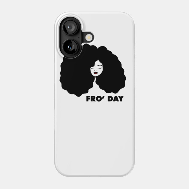 Fro Afro Hair Natural African Woman Phone Case by logiamerch