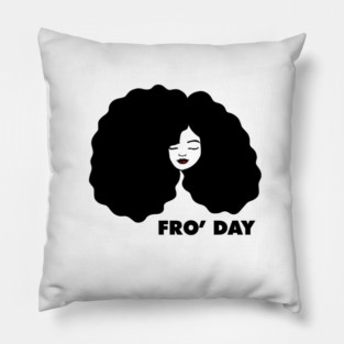 Fro Afro Hair Natural African Woman Pillow