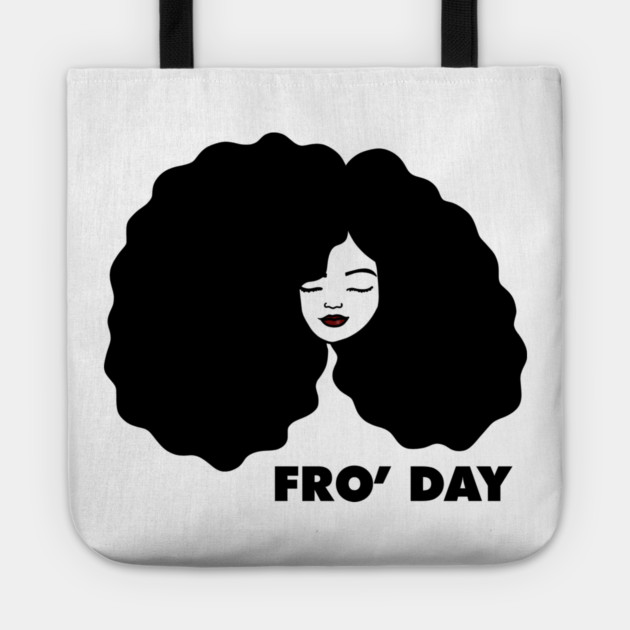 Fro Afro Hair Natural African Woman Tote by logiamerch