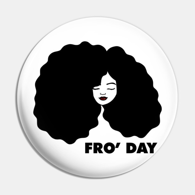 Fro Afro Hair Natural African Woman Pin by logiamerch