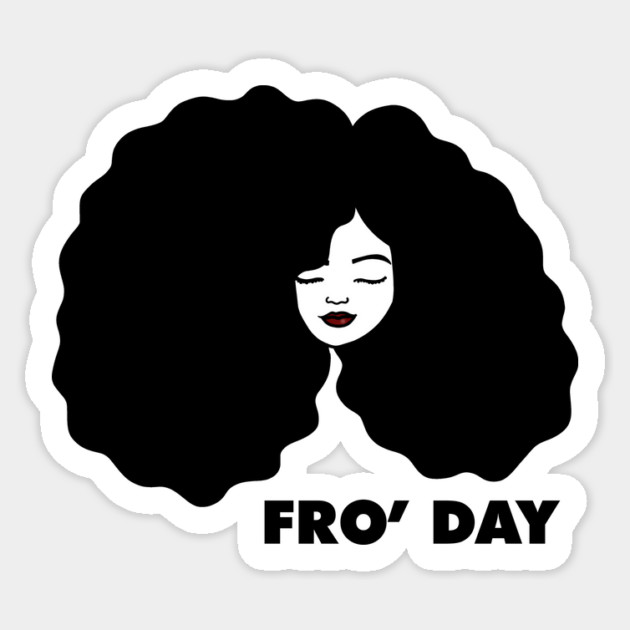 Fro Afro Hair Natural African Woman Sticker by logiamerch