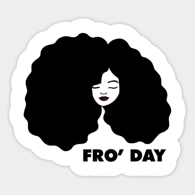 Fro Afro Hair Natural African Woman Magnet by logiamerch