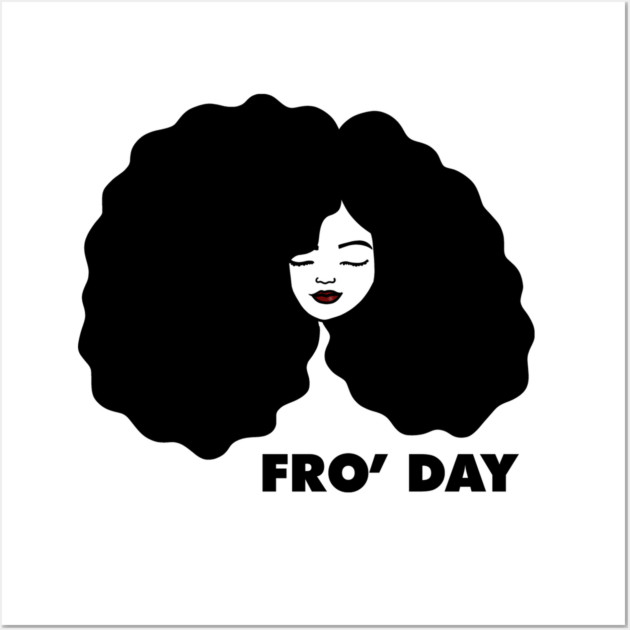 Fro Afro Hair Natural African Woman Wall Art by logiamerch