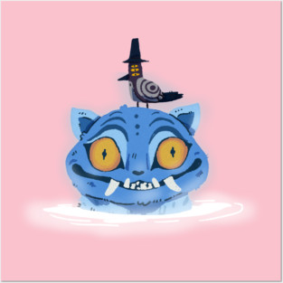 Derpy kpop blue tiger and his crow friend Posters and Art