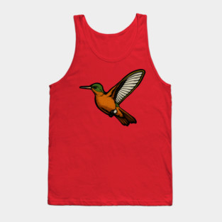 Cinnamon Hummingbird – Colorful Bird Art Tank Top