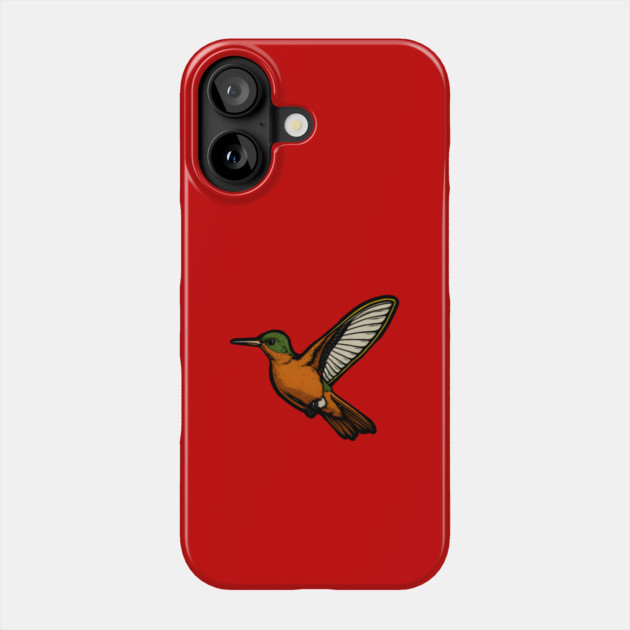 Cinnamon Hummingbird – Colorful Bird Art Phone Case by DonWillisJrArt