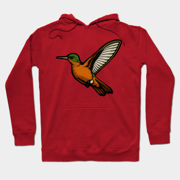Cinnamon Hummingbird – Colorful Bird Art Hoodie by DonWillisJrArt