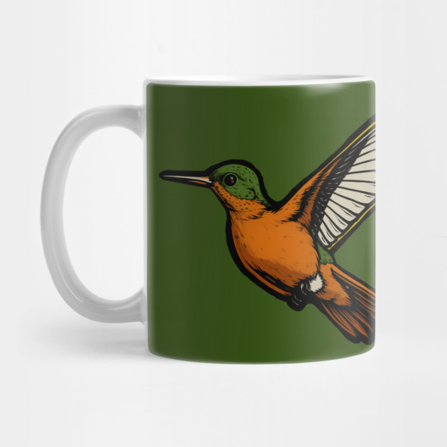 Cinnamon Hummingbird – Colorful Bird Art by DonWillisJrArt
