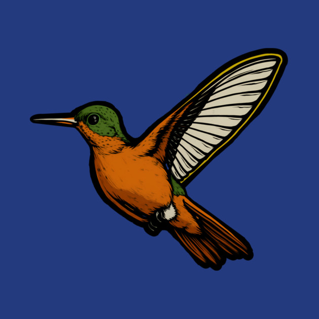 Cinnamon Hummingbird – Colorful Bird Art by DonWillisJrArt