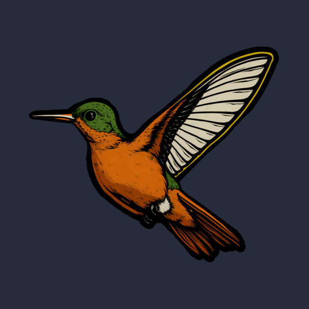 Cinnamon Hummingbird – Colorful Bird Art by DonWillisJrArt