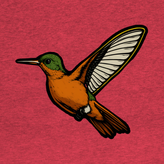 Cinnamon Hummingbird – Colorful Bird Art by DonWillisJrArt