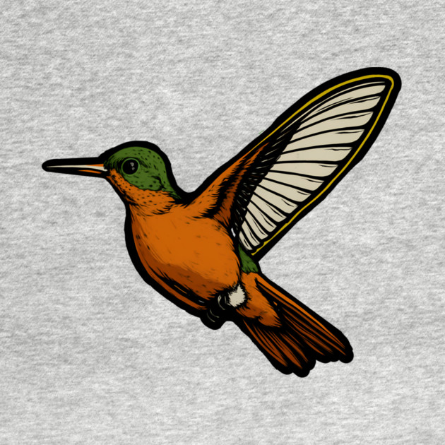 Cinnamon Hummingbird – Colorful Bird Art by DonWillisJrArt