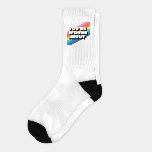 You're Wrong About Logo Socks by Youre Wrong About