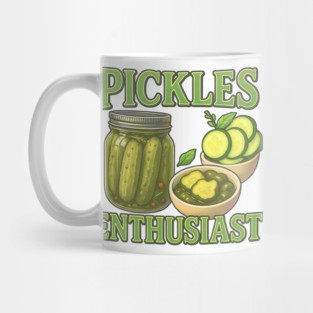 Pickle Enthusiast Funny Pickle Lover Design Mug