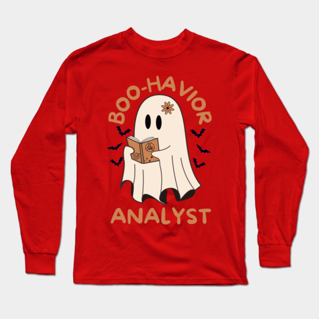 Behavior Analyst Ghost Halloween Long Sleeve T-Shirt by The WYLD Tribe