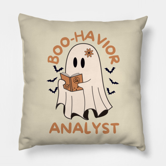 Behavior Analyst Ghost Halloween Pillow by The WYLD Tribe