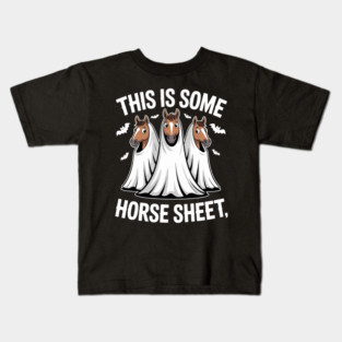 Horse Ghost This Is Horse Sheet Boo Sheet Halloween 1 Kids T-Shirt