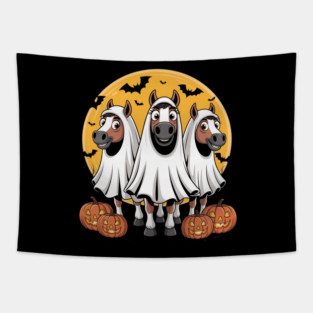 Horse Sheet Horse Ghost This Is Boo Sheet Halloween Tapestry