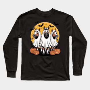 Horse Sheet Horse Ghost This Is Boo Sheet Halloween Long Sleeve T-Shirt