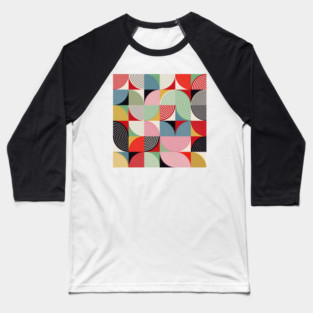 Bauhaus Geometry - Modern Abstraction No.092 Baseball T-Shirt