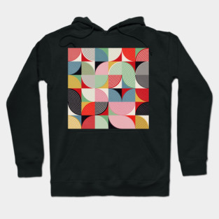 Bauhaus Geometry - Modern Abstraction No.092 Hoodie
