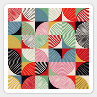 Bauhaus Geometry - Modern Abstraction No.092 Sticker