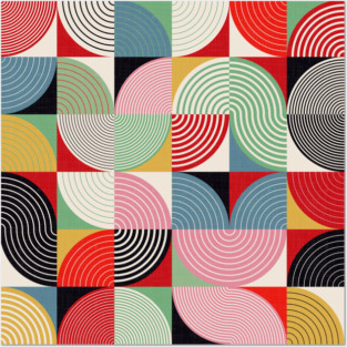 Bauhaus Geometry - Modern Abstraction No.092 Posters and Art