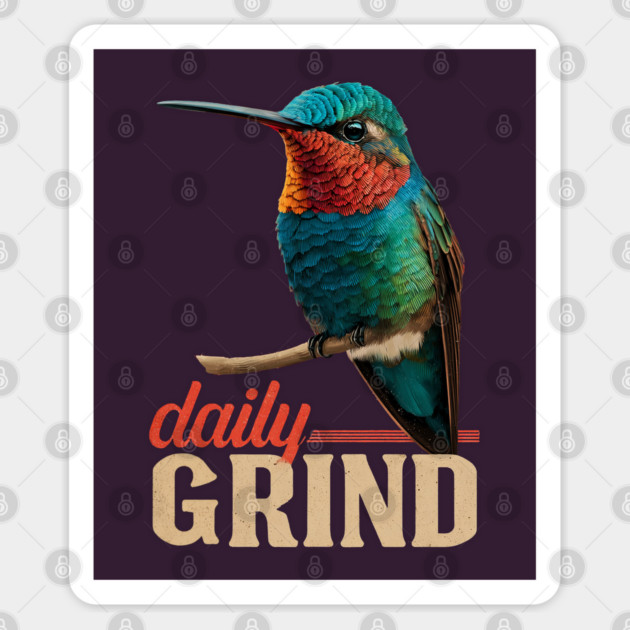 Colorful Hummingbird Daily Grind Motivational Hustle Art Sticker by TuncGK