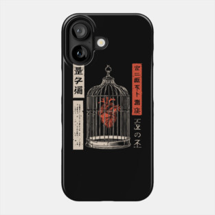 Caged Anatomical Heart Trapped Love Surreal Art Graphic Phone Case