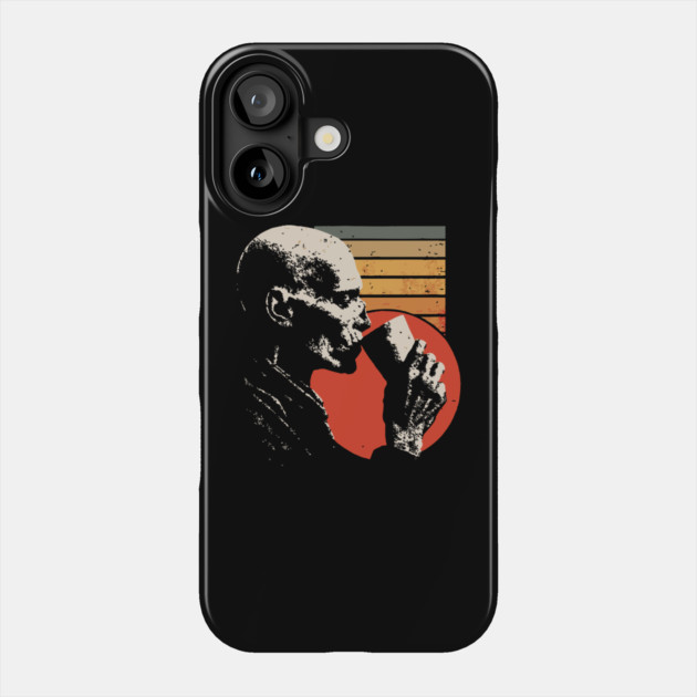 Funny Skeleton Drinking Coffee Retro Morning Mood Graphic Phone Case by TuncGK