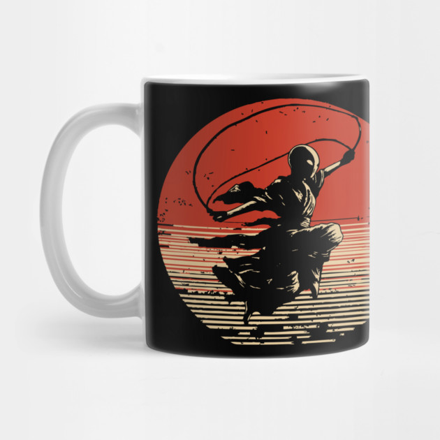 Retro Japanese Sci-Fi Alien Girl Jumping Rope by TuncGK