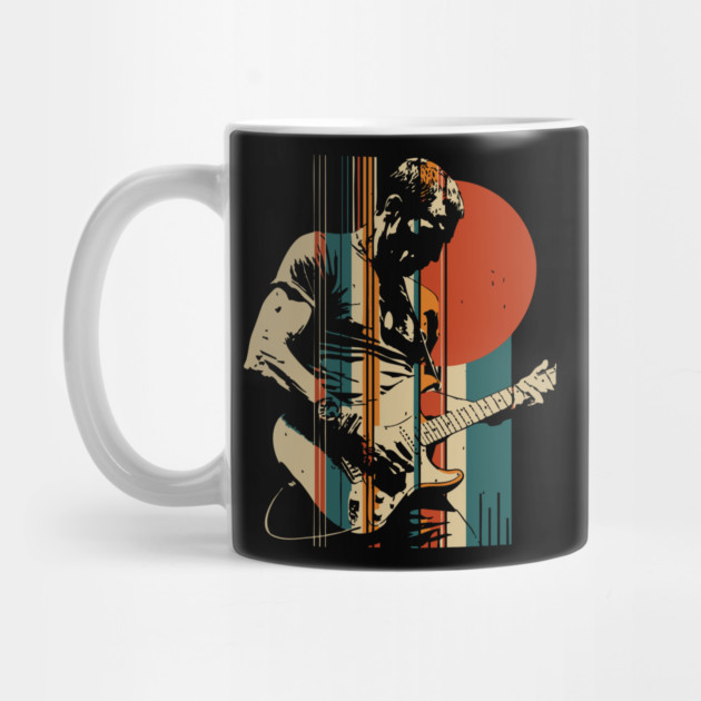 Retro Vintage Guitarist Rock and Roll Music Lover by TuncGK