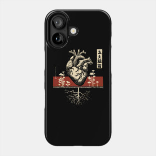 Anatomical Heart With Roots Surreal Botanical Graphic Phone Case