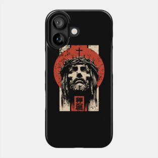 Jesus Christ Crown of Thorns Japanese Art Style Phone Case