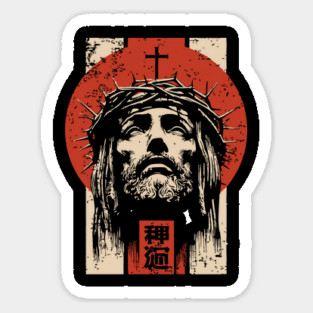 Jesus Christ Crown of Thorns Japanese Art Style Magnet