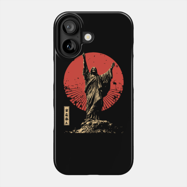 Jesus Christ The Savior Resurrection Japanese Ukiyo-e Art Phone Case by TuncGK