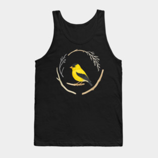 Finches Birds 90s Vintage Style Retro, Gift For Bird Lover, nature lover, finch bird nerd, Birding Tank Top