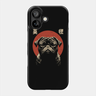 Grumpy Tired Pug Dog Funny Relatable Mood Graphic Phone Case