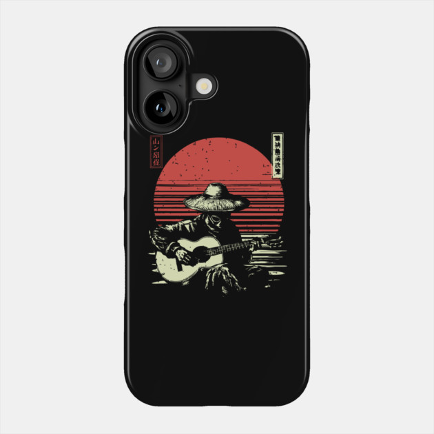 Funny Alien Guitarist Playing Blues Retro Japanese Art Phone Case by TuncGK
