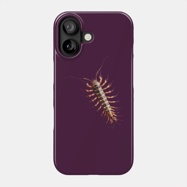 Realistic Centipede Trompe l'oeil Gag Prank Insect Phone Case by TuncGK