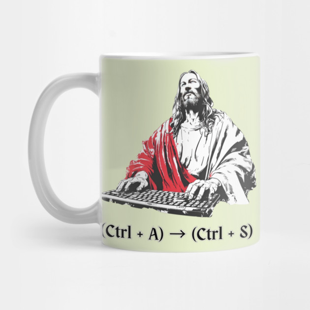 Jesus Saves Funny Computer Keyboard Shortcut Gag Parody by TuncGK