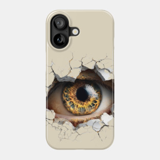 Mystic Eye Peeking Trompe l'oeil Optical Illusion Phone Case