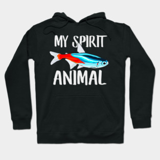Neon Tetra Fish Is My Spirit Animal Dad Mom Birthday Hoodie