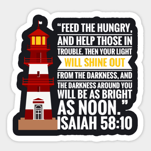 Help Those In Trouble And Your Light Will Shine Isaiah 58:10 Magnet by Charles's Store 8