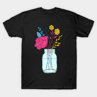 Pansexual Pride Flower Bouquet T-Shirt