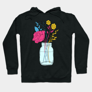 Pansexual Pride Flower Bouquet Hoodie
