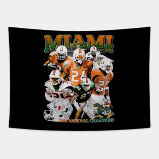 Miami Hurricanes 2001 Championship T-Shirt Tapestry