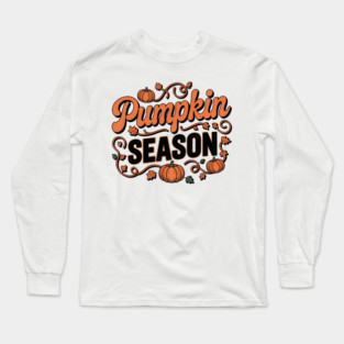 Pumpkin Season Elegant Fall Design Long Sleeve T-Shirt