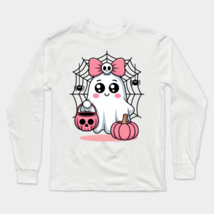 cute ghost halloween Long Sleeve T-Shirt